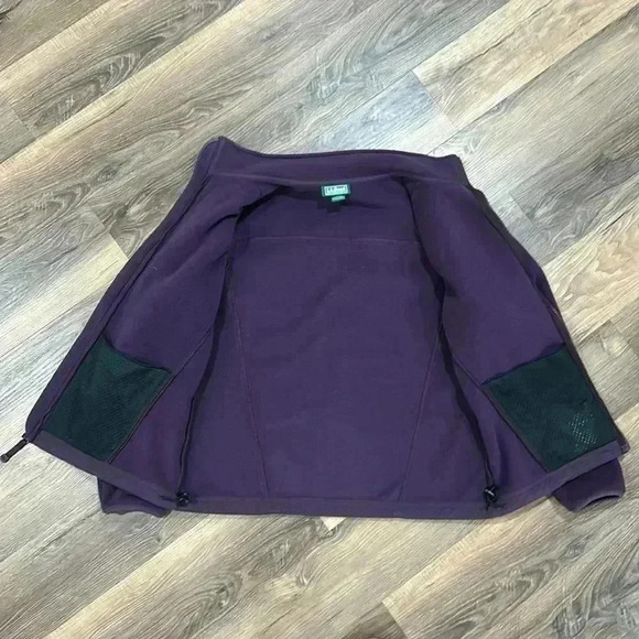 L.L. Bean Women's Full Zip Fleece Jacket Purple/Plum size Medium-Reg Polartec - Picture 12 of 14